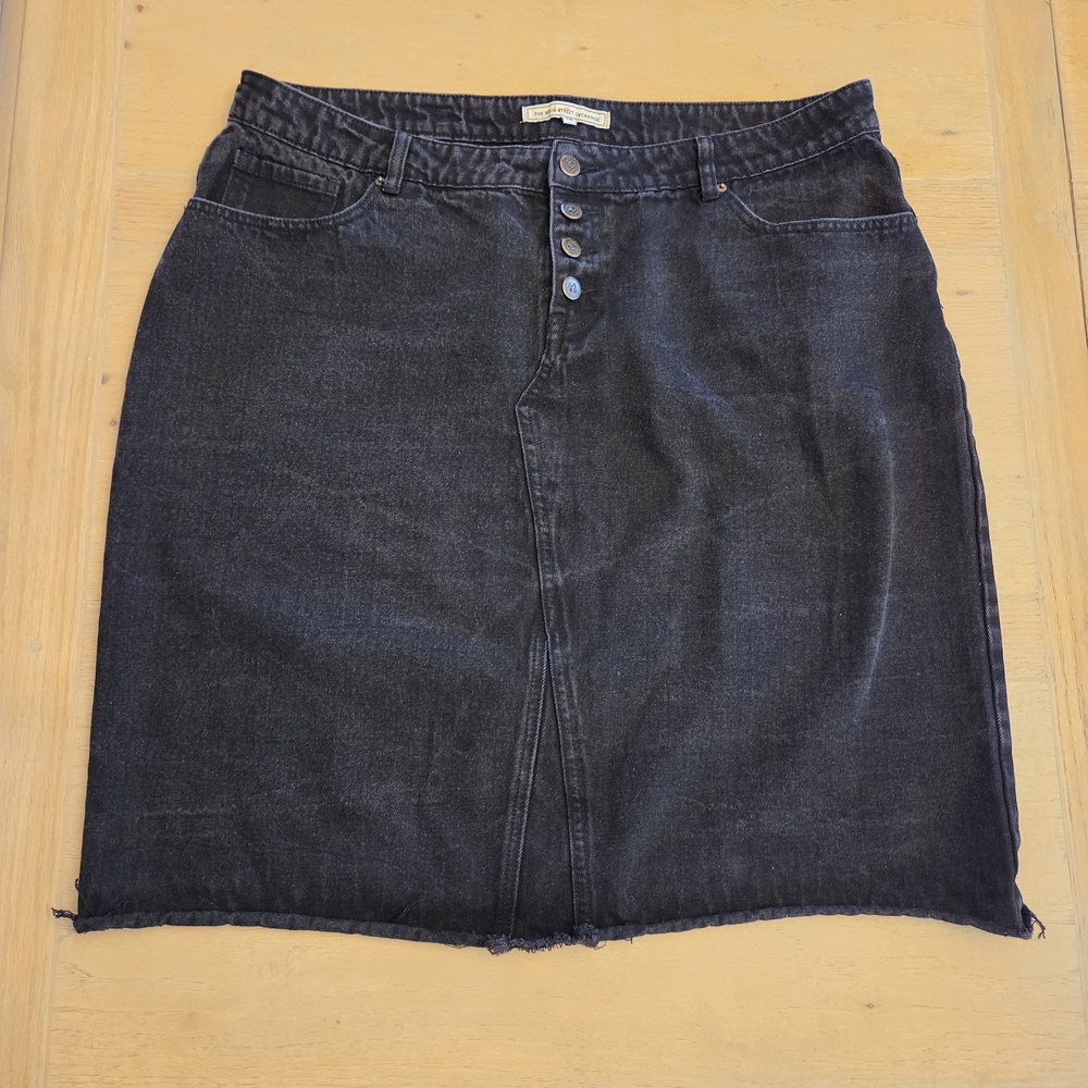 Women's Black Denim Skirt